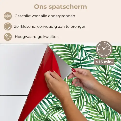 Palmboom - Bladeren - Groen keuken achterwand spatscherm klein 900 -spatscherm_NL
