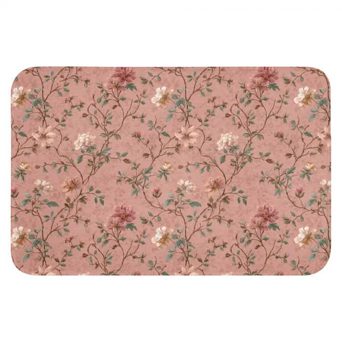 Botanisch - Bloemen - Roze WCmat klein 1009 -3d