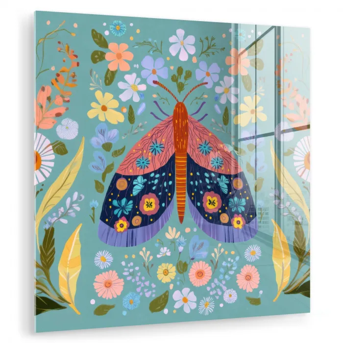 Vlinder - Sierlijk - Bloemen - Bladeren plexiglas 5mm klein -zzzproduct_nieuw