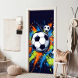 Sport - Ballen - Kleurrijk deurposter klein -sfeer6
