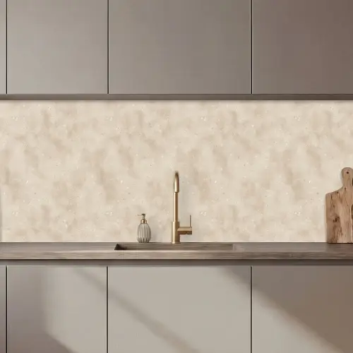 Structuur - Spikkels - Beige keuken achterwand 2 middel 871 zz_3dshopping