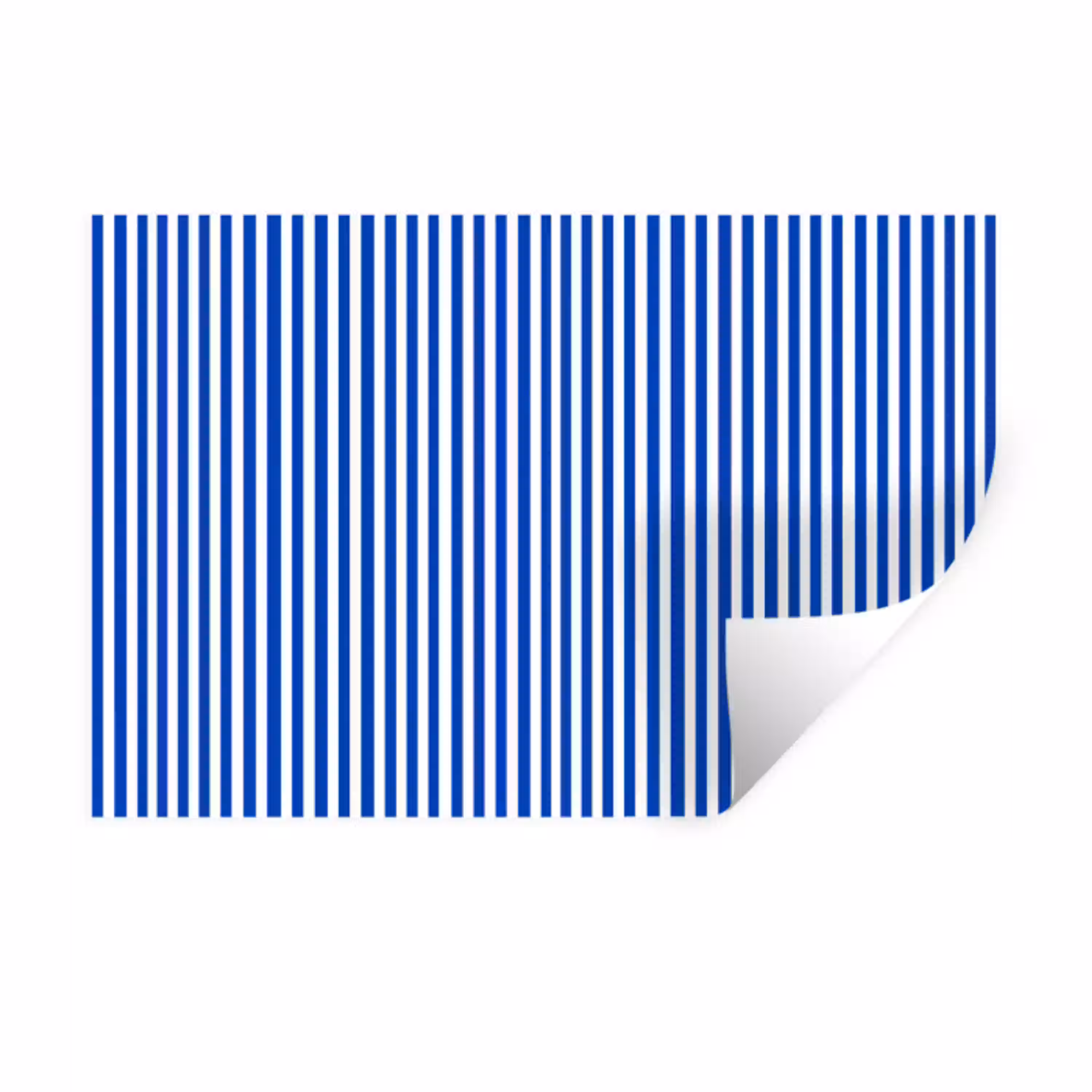 Klassiek - Strepen - Blauw Muursticker klein 286 -3d