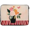 Vaas - Bloemen - Vlinder - Rood laptophoes neopreen klein -zkaufland3dotto