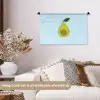 Avocado - Illustratie - Groene - Vrucht Wandkleed katoen klein -sfeer1