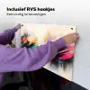 Dynamisch - Abstract - Kleurrijk - Zwart Inductie beschemer met haakjes klein -ky-ophangen-nl