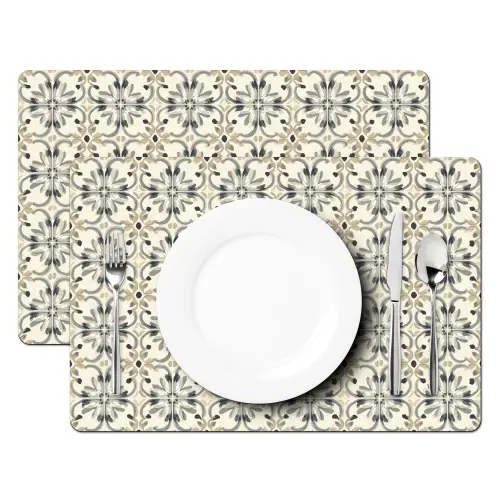 Floraal - Patroon - Kleurrijk Placemat vinyl groot 368 -zzsfeer2_Kitchenyeah-website