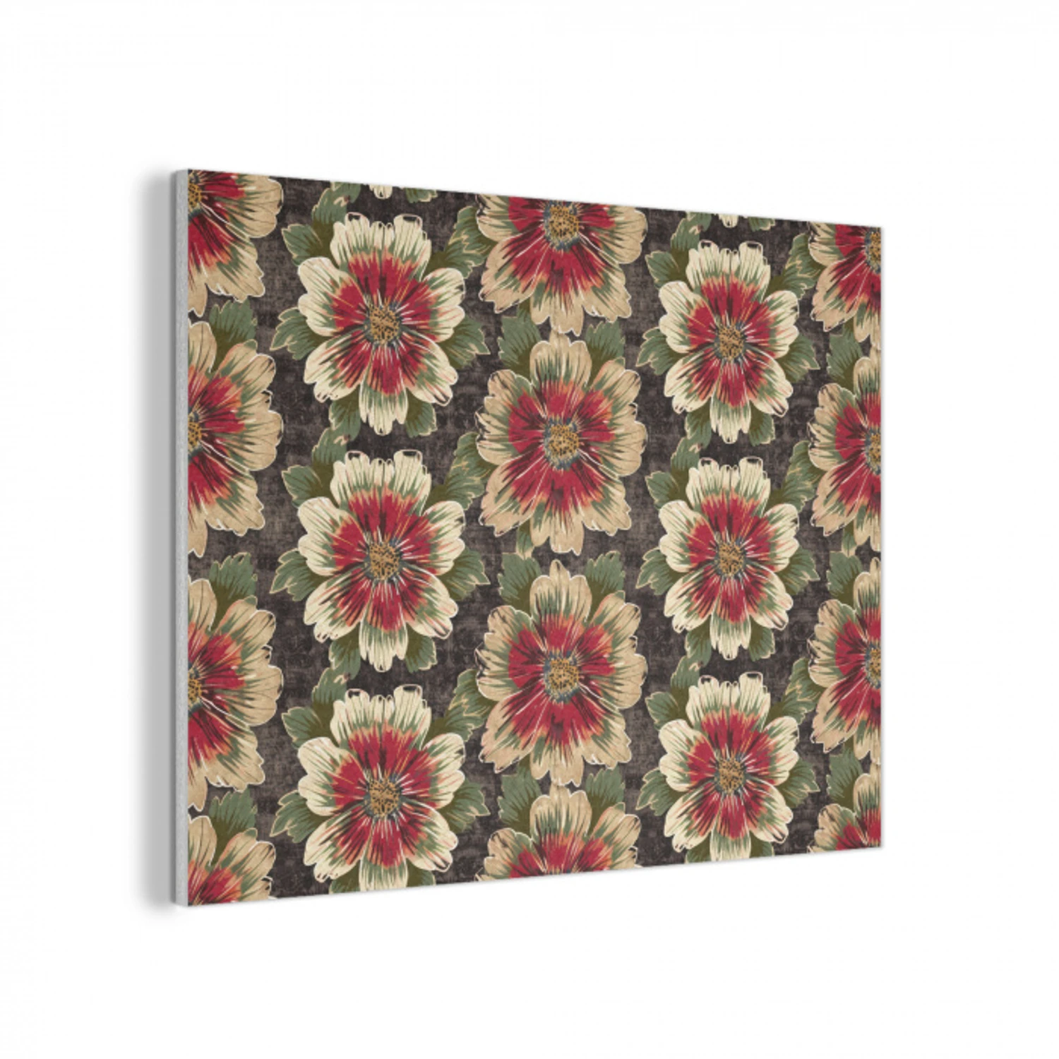 Bloemen - Klassiek - Patroon - Rood PET vilt klein 837 -3d