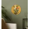 Bladeren - Boeket - Bloemen - Geel Wandcirkel kunststof plaat 5mm dik klein -sfeer3