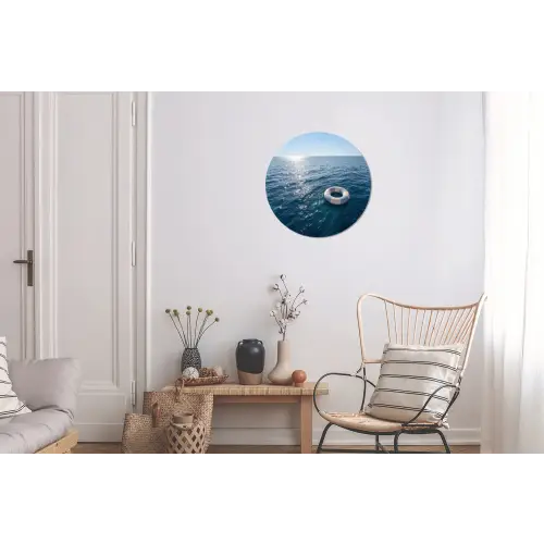 Oceaan - Zwemband - Horizon Wandcirkel aluminium klein -woonkamer