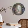 Doorkijk - Rozen - Vintage - Bloemen Akoestische PET Vilt - Rond klein -sfeer3