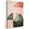 Cirkel - Abstract - Roze Tuinposter op houten frame 2 cm dik klein -3d