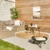 Meer - Water - Natuur - Beige Tuinposter op houten frame 2 cm dik klein -sfeer2