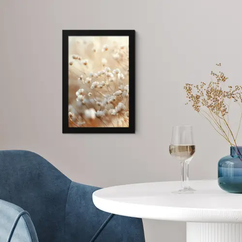 Wilde - Bloemen - Wit fotolijst zwart zonder passe partout klein -sfeer4
