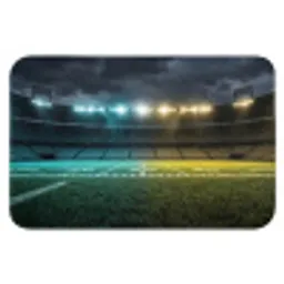 Voetbal - Stadion - Nacht - Modern Badmat klein -3d