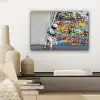Graffiti - Illusie - Jongen - Street art canvas 2cm klein -sfeer6