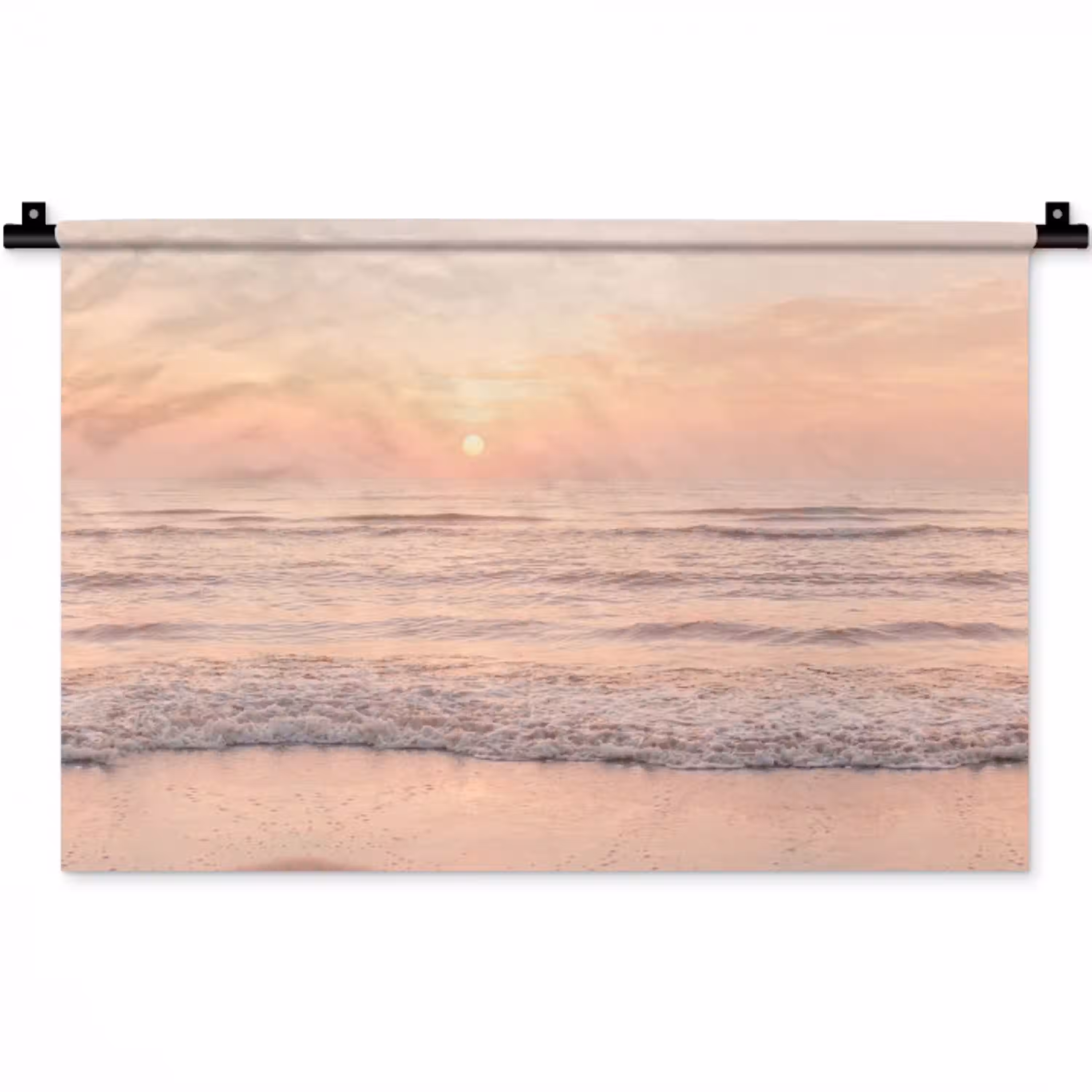 Zon - Strand - Roze Wandkleed katoen klein -zz3d