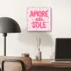 Amore vita sole - Roze - Hartjes aluminium wit klein -sfeer5