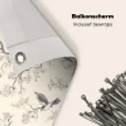 Takken - Vogels - Beige Balkonbeschermer Duitsland klein 596 -closeup_NL