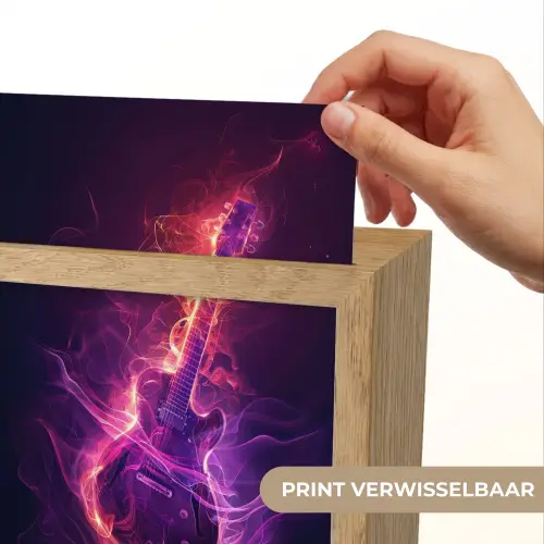 Gitaar - Muziek - Rook - Paars Light Box met kabel (Kinderlampje) klein -USP_websiteprintNL