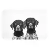 Honden - Bivakmuts - Zwart - wit Badmat klein -3d