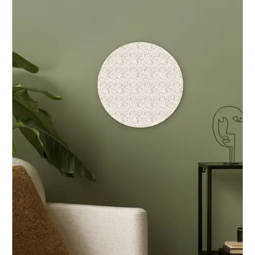 Bloemen - Patroon - Taupe Wandcirkel plexiglas klein 852 -sfeer3