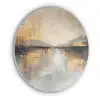 Abstract - Modern - Beige - Aesthetic - Goud Akoestische PET Vilt - Rond klein -3d