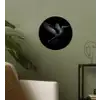 Kolibrie - Zwart - Dieren Wandcirkel behangsticker klein -sfeer2