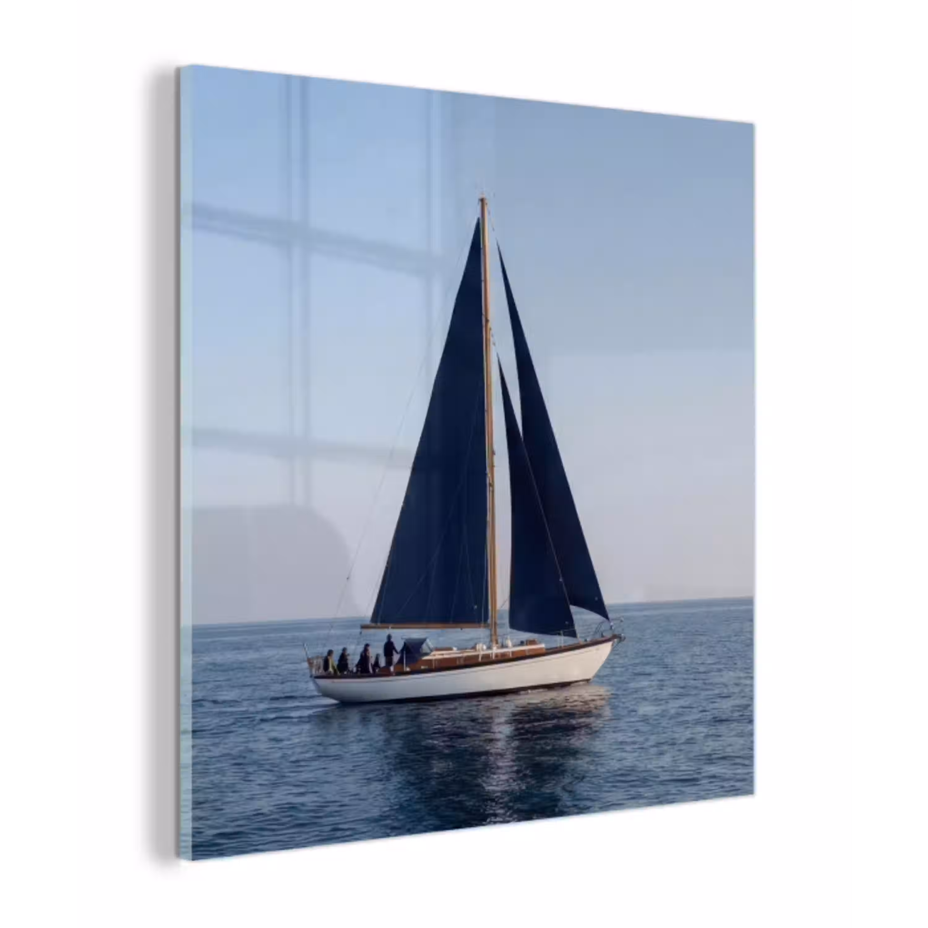 Zeilboot - Zee - Blauw plexiglas 5mm klein -z3d
