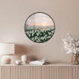 Tulpen - Landschap - Wit Fotolijst rond zonder passe partout klein -sfeer3