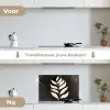 Blad - Wit - Minimalistisch keuken achterwand spatscherm klein -voor_na_NL