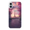 Eiffeltoren - Parijs - Roze Apple iPhone 16 Plus klein -3d