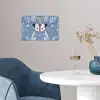 Vlinder - Bloemtakken - Lichtblauw poster papier klein -sfeer3