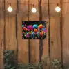Bloemen - Kleurrijk - Spetters tuinposter los doek klein -sfeer1