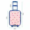 Roze met regenboog en kersen patroon Kinderkoffer - Blauw klein -productfoto_formaten