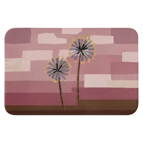 Illustratie - Bloemen - Vlakken - Abstract Badmat klein -3d