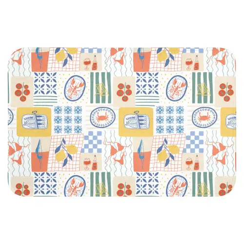 Illustratie - Patroon - Grafisch - Kleur WCmat klein 1009 -3d