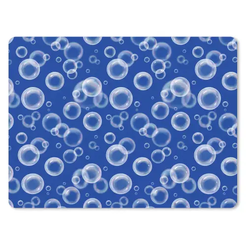 Bubbels - Patroon - Blauw muismat rubber klein -3d