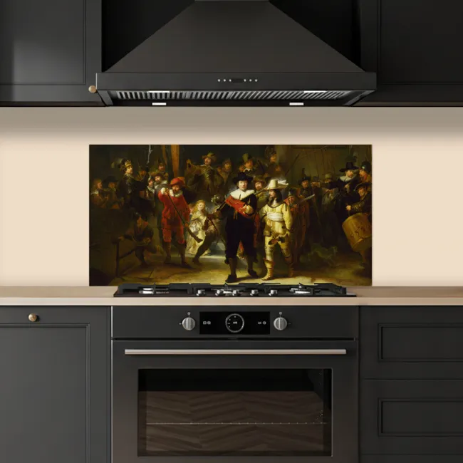De Nachtwacht - Rembrandt van Rijn keuken achterwand spatscherm middel -sfeer1