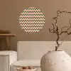Retro - Disco - Golven - Kleur Wandcirkel behangsticker klein 186 -sfeer1