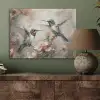 Kolibrie - Vogels - Bloemen - Planten PET vilt klein -sfeer2