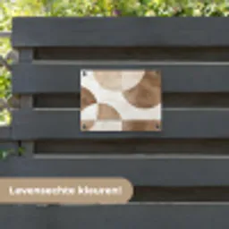 Snijdende cirkels - Overlappende vlakken tuinposter los doek klein -sfeer3