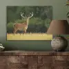 Hert - Gewei - Gras - Natuur - Dieren - Groen PET vilt klein -sfeer2