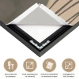 Japandi - Landschap - Beige Textielframe zwart klein -USP_feed_closeupNL