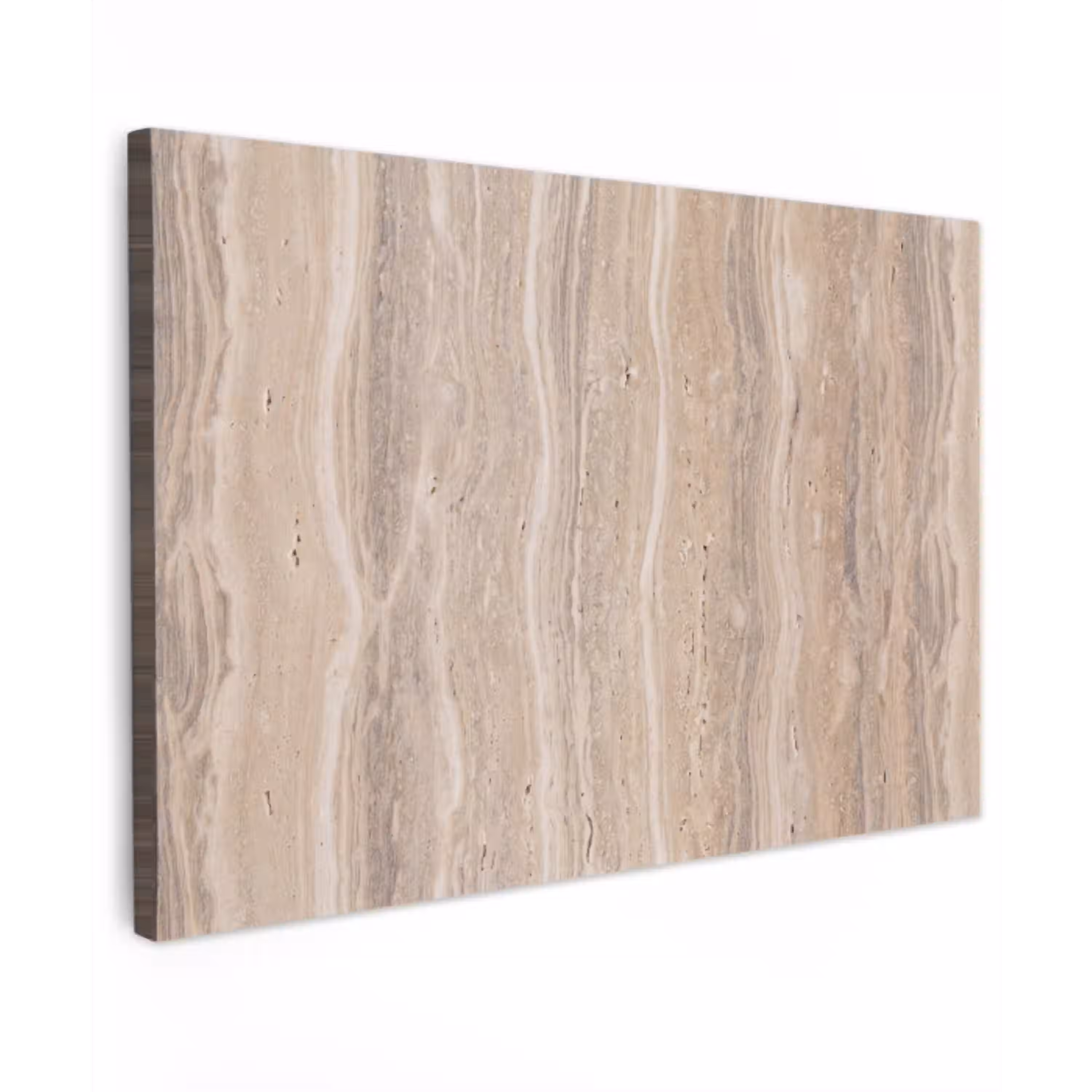 Steen - Patroon - Textuur - Natuurlijk - Beige Tuinposter op houten frame 2 cm dik klein -3d