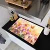 Vlinders - Oranje - Bloemen Inductie beschemer met haakjes klein -sfeer1