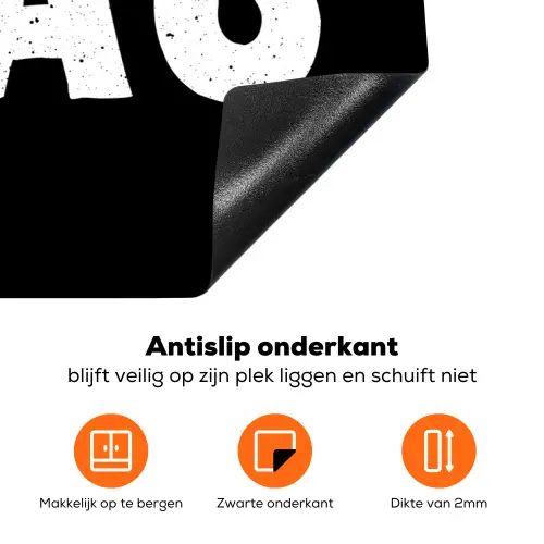 Kerst - Quotes - Xmas - Zwart - Feestdagen Inductie beschermer vinyl 3mm klein -zzzzzzz-td-onderkant