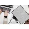 Grijs - Marmer - Mat laptophoes neopreen klein 279 -bureau