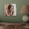 Vrouw - Verflook - Portret - Modern aluminium wit klein -sfeer2