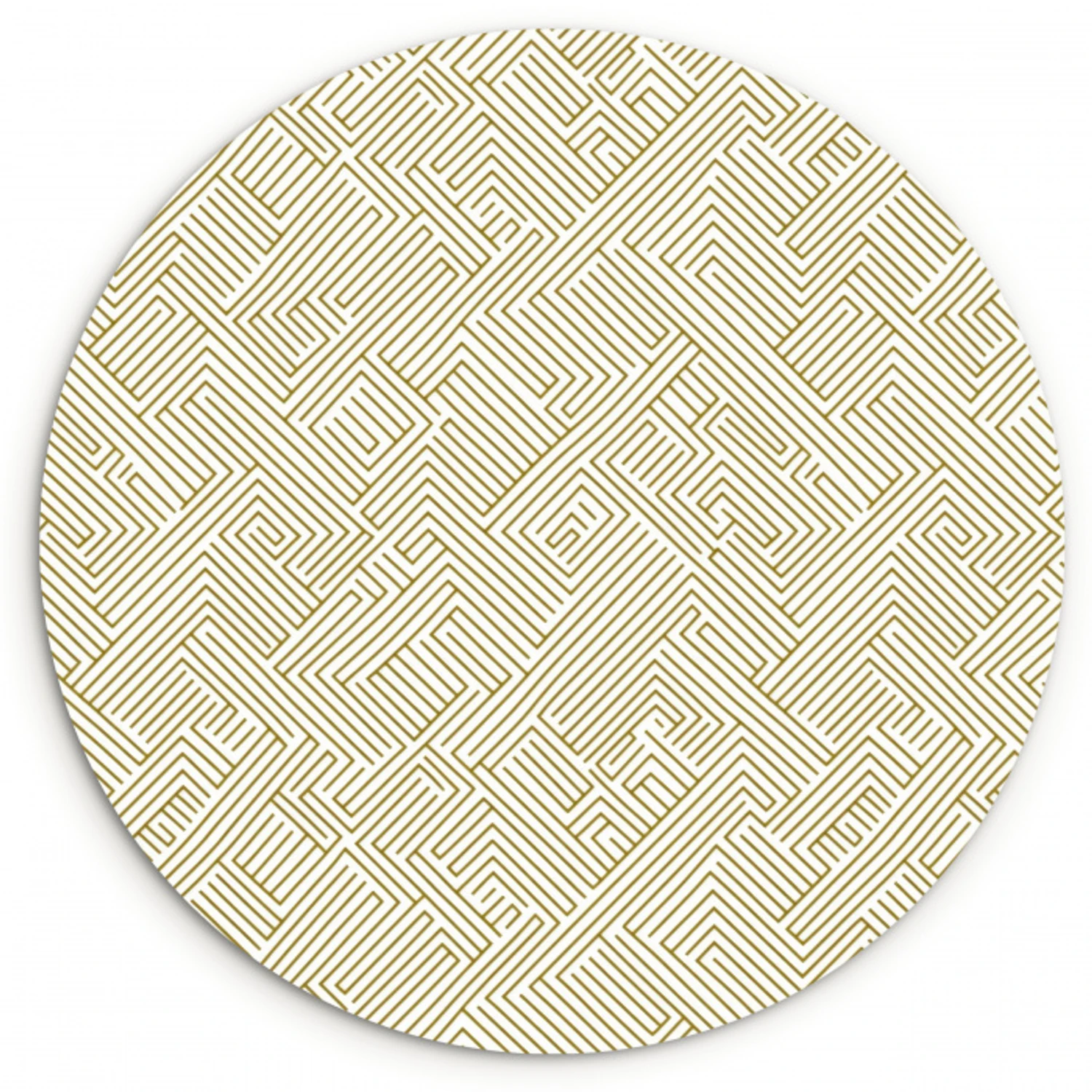 Geometrisch - Lijnen - Groen Wandcirkel kunststof plaat 5mm dik klein 188 -3d