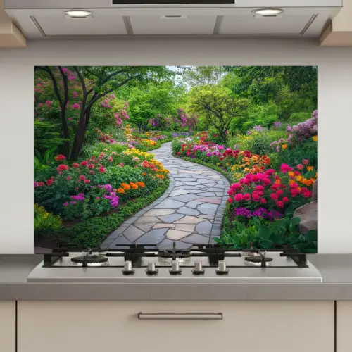 Park - Bloemen - Tuin keuken achterwand spatscherm klein -3d_website